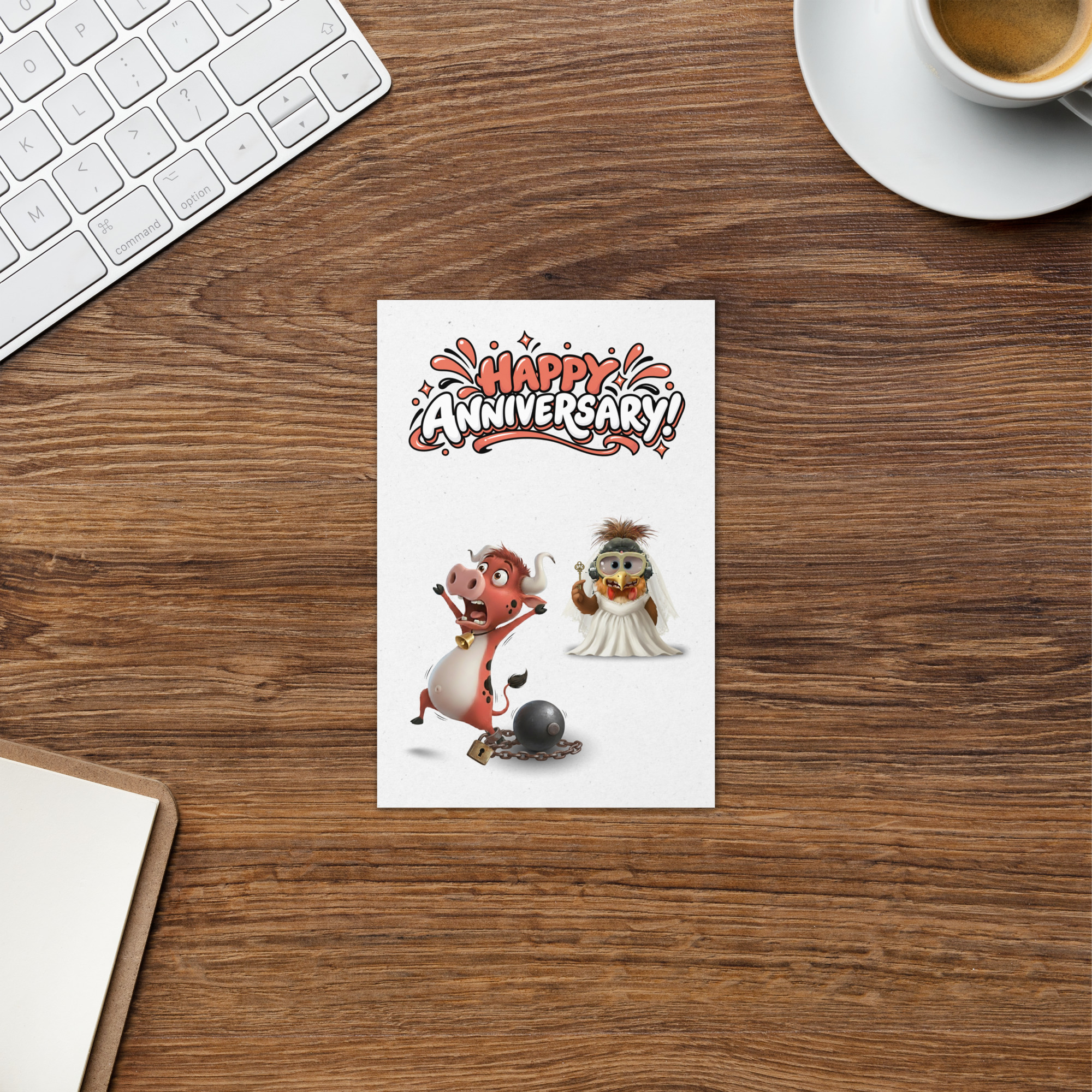 Escape Is Not an Option Funny Anniversary Card | Terri Bull Adventure Club - Image 7