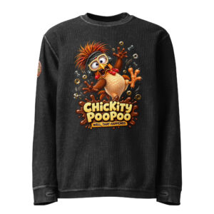 Chickity PooPoo Sweatshirt with Well That Happened artwork