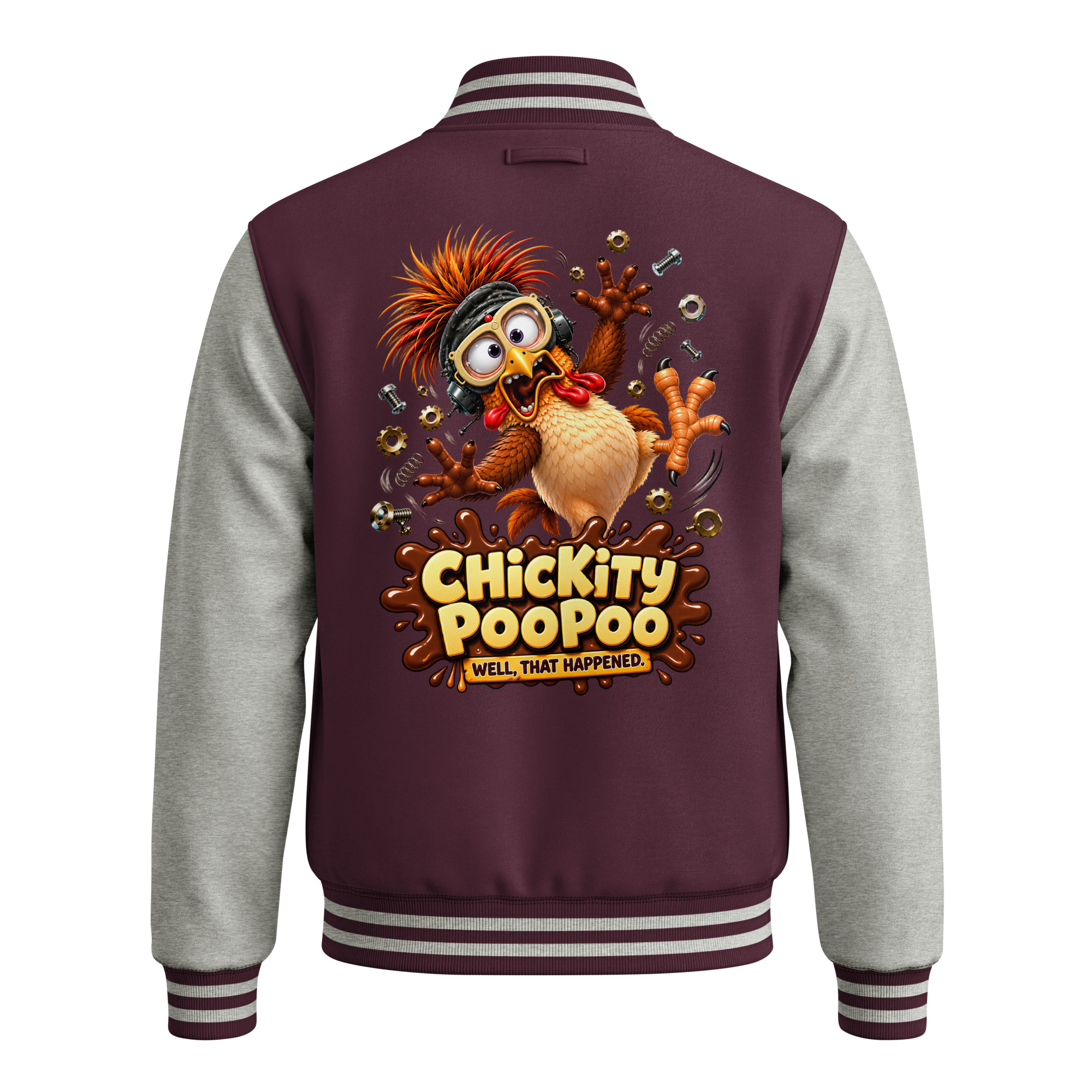 Chickity PooPoo “Well, That Happened!” Heavyweight Letterman Jacket - Image 11