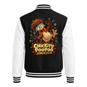 Chickity PooPoo Letterman Jacket with Well, That Happened back design