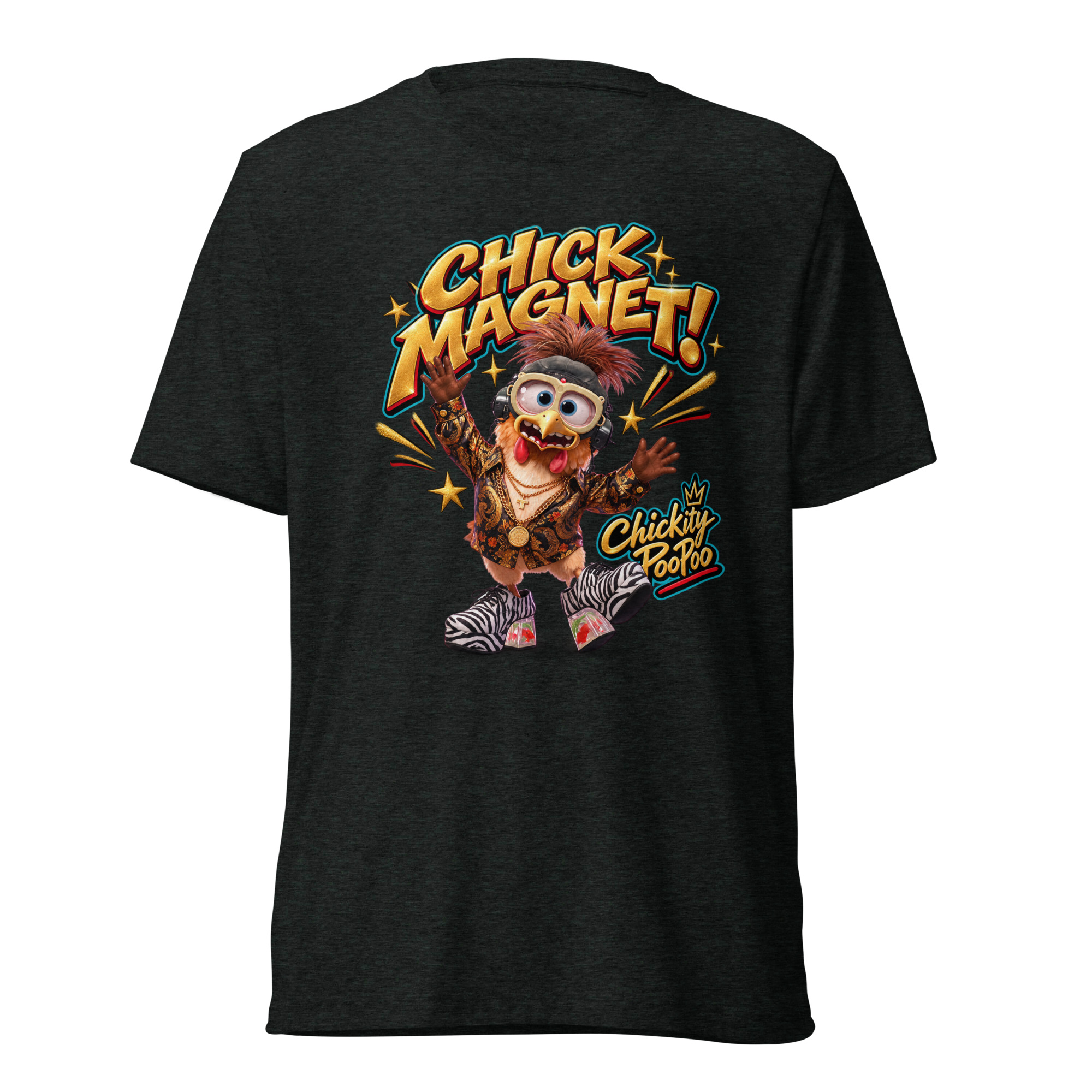 Chickity PooPoo “Chick Magnet!” Tri-Blend T-Shirt - Image 3