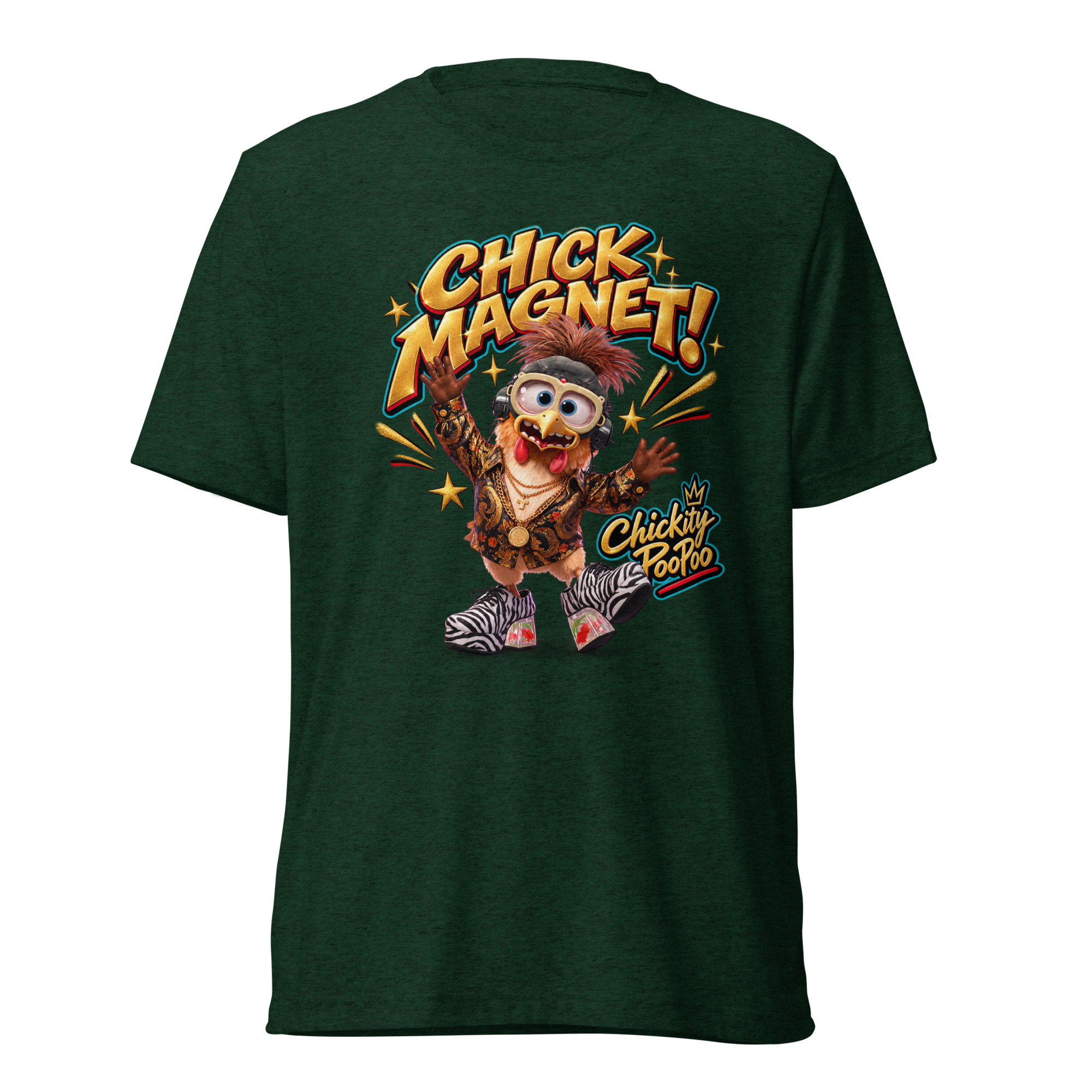 Chickity PooPoo “Chick Magnet!” Tri-Blend T-Shirt - Image 4