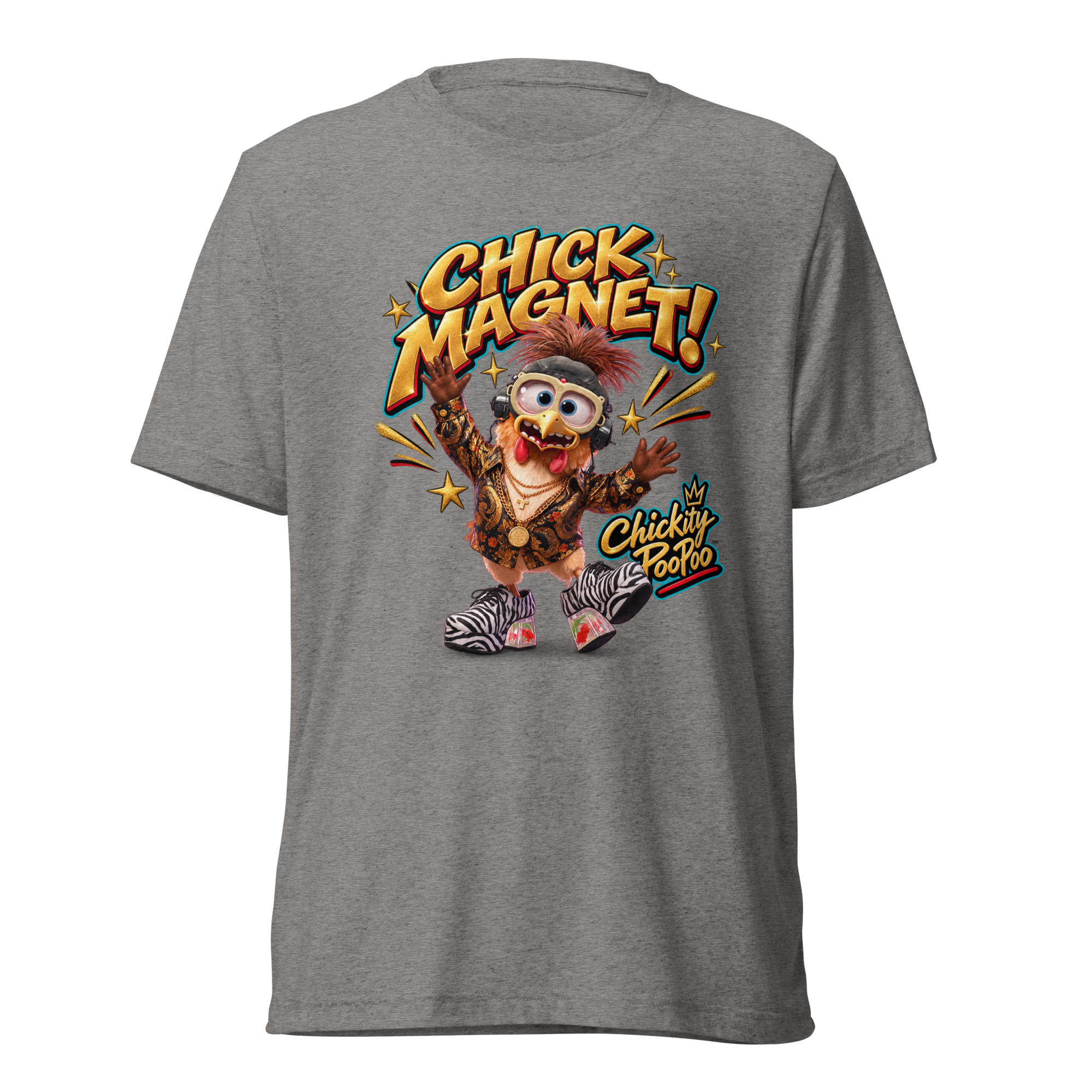 Chickity PooPoo “Chick Magnet!” Tri-Blend T-Shirt - Image 11