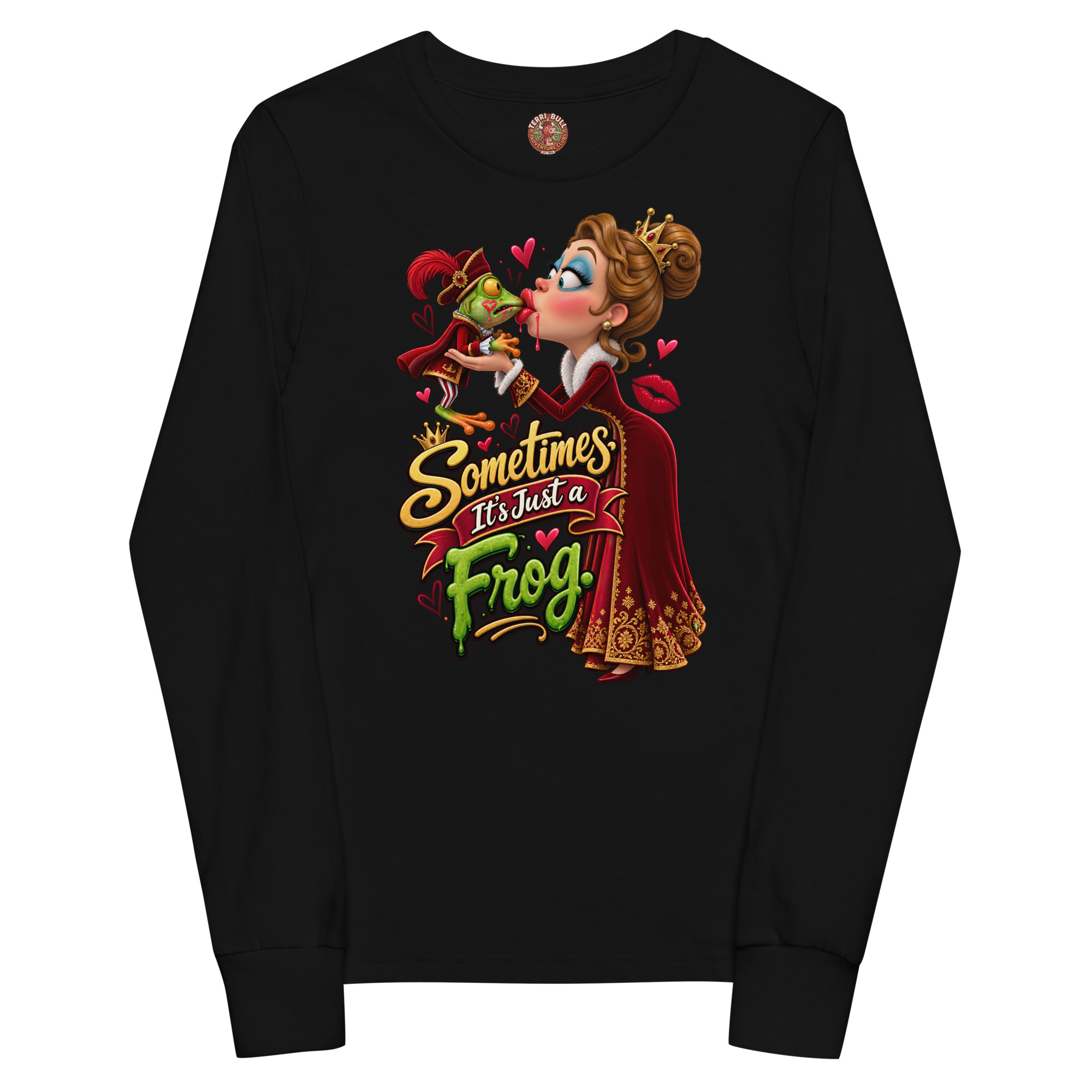 “Sometimes It’s Just a Frog!” Youth Long Sleeve Tee - Image 3