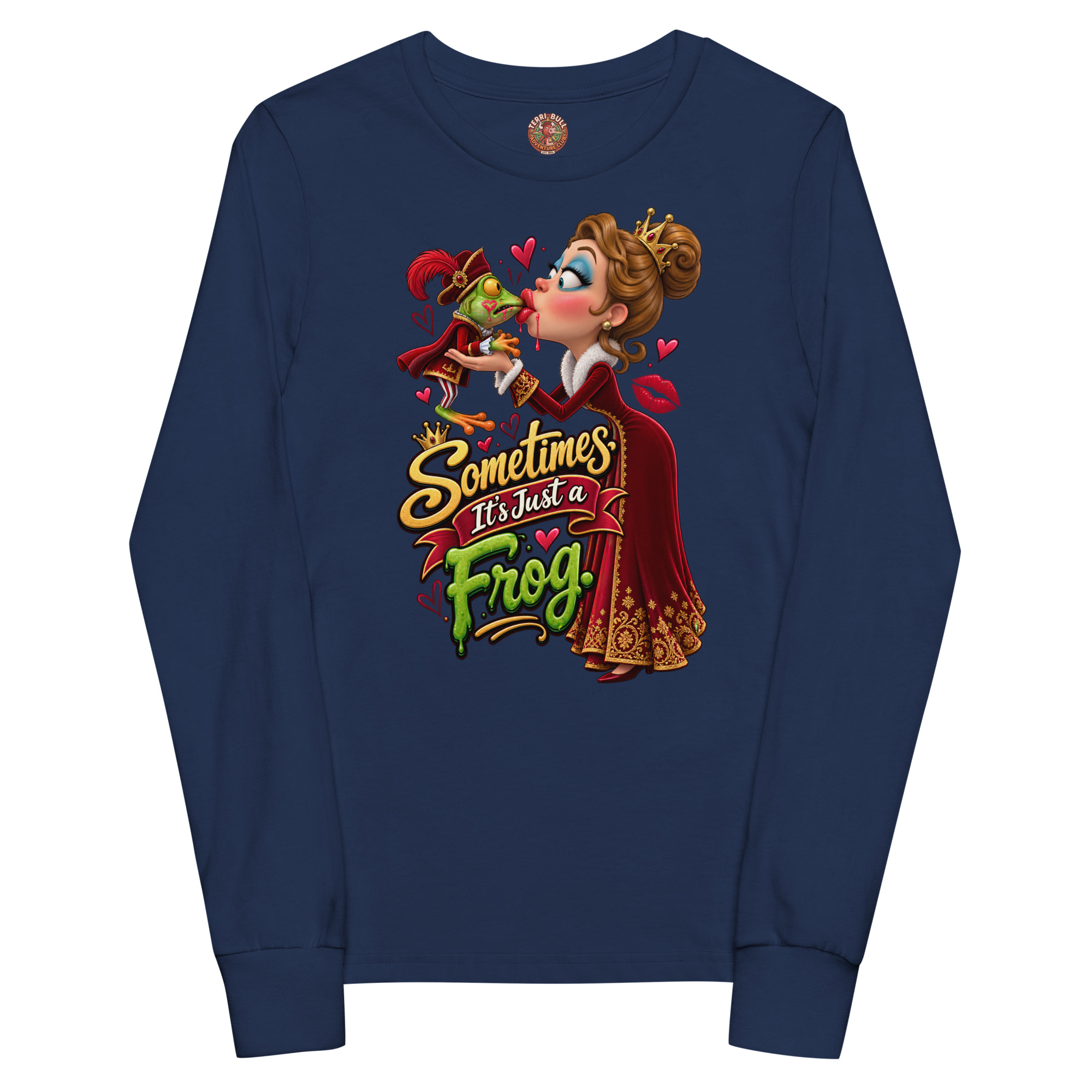 “Sometimes It’s Just a Frog!” Youth Long Sleeve Tee - Image 4