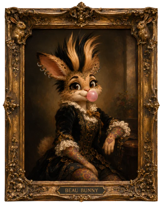 Beau Bunny museum portrait