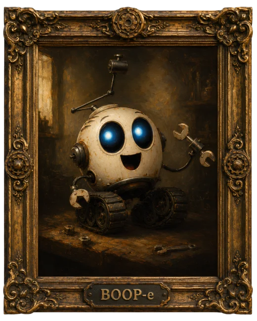 Boop-E museum portrait