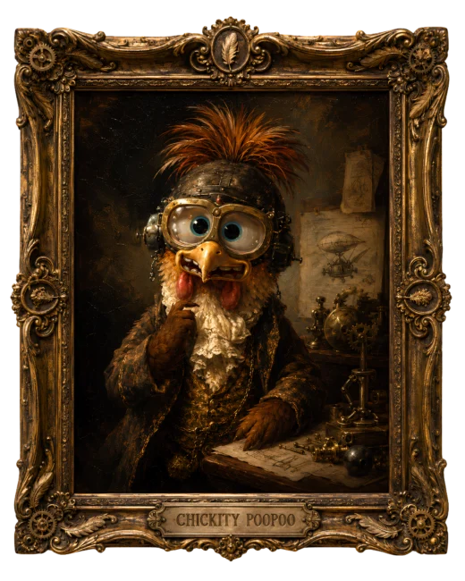 Chickity Poopoo museum portrait
