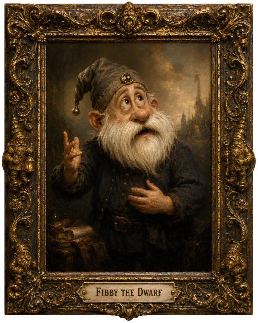 Fibby the Dwarf museum portrait