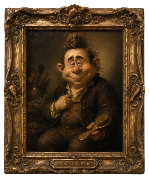 Mangy the Dwarf museum portrait