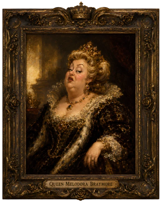 Queen Melodora Braymore museum portrait