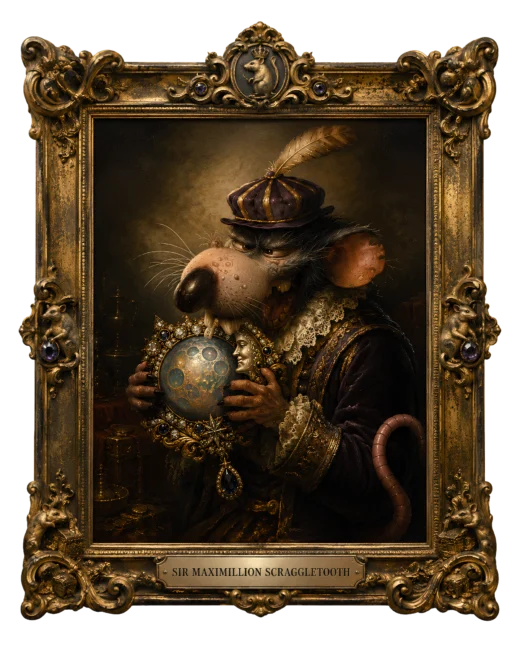 Sir Maximillion Scraggletooth museum portrait