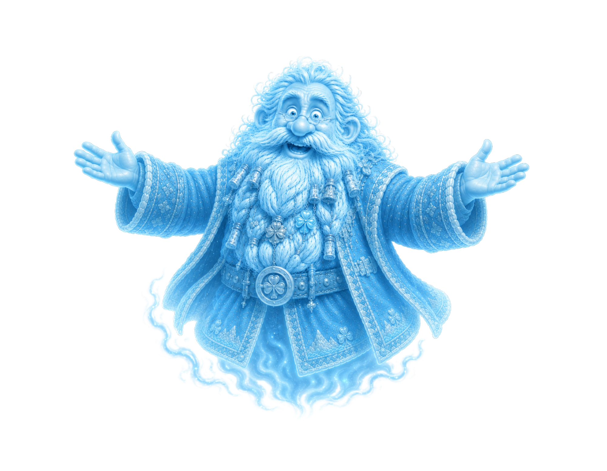 Ghost Grizzwald welcoming visitors