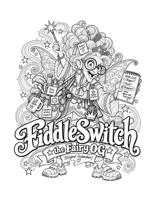 Fiddleswitch the OG Fairy Godmother! coloring sheet
