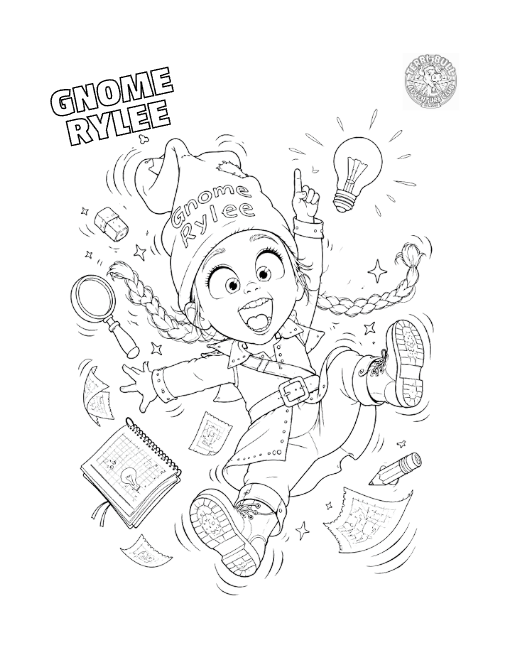 Gnome Rylee coloring sheet